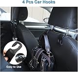 KITBEST Car Bin 2 Pack Mini Trash Can with Lid 120 Bags & 4 Hooks view 6