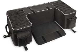 Morjor ATV Storage Bags with Extra Waterproof Cover, ATV Bags Rear Rack Bags with Back Seat for Passenger