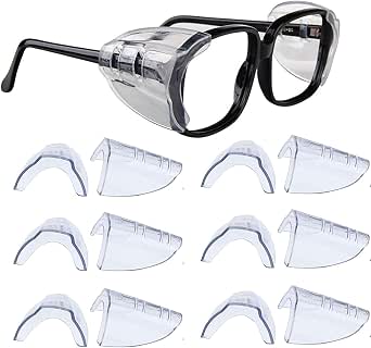 Amazon.com: Kwartz - 6 pares de lentes de seguridad laterales transparentes  y flexibles para lentes pequeñas a medianas : Herramientas y Mejoras del  Hogar