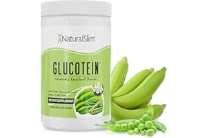 NaturalSlim Prebiotic Resistant Starch Supplement with Green Banana Flour Organic & Pea Starch Blend Glucotein Powder - Non-GMO & Gluten Free - 16 Servings