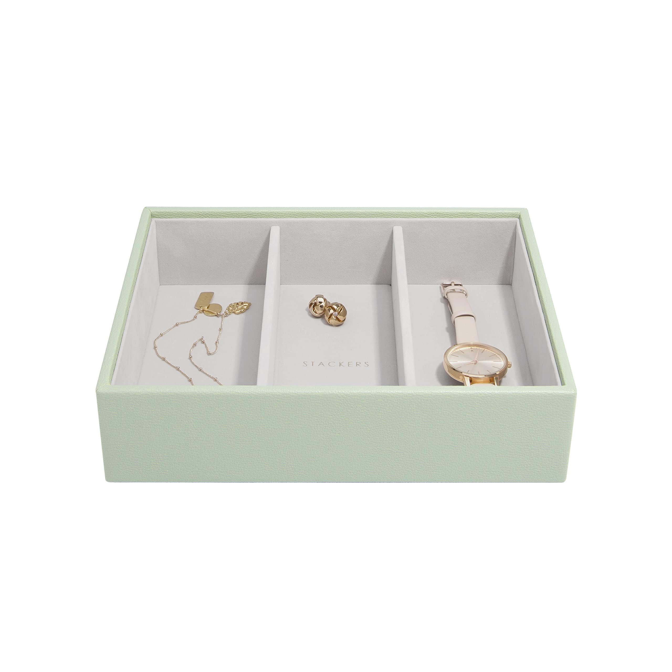 Stackers Sage Green Classic Medium Jewellery Box Watch/Accessories Layer