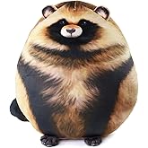 Raccoon Plush, 10" Raccoon Stuffed Animal, Cute Plushies for Girls, Soft Plush Pillow, Kitten Throw Pillow Doll Big Plush Toy Decoration Doll Gift for Kids Boys Birthday Christmas