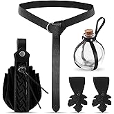 WooHand Renaissance Accessories Medieval Belt Pirate Faux Leather Belt Pouch Potion Bottles Ren Faire Accessories