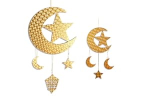 Krismax Ramadan Decorations for Home -2025-2 Pieces Ramadan Decorations Ramadan Hanging Ornaments Wall Decor - Ramadan Party Decoration - Eid Hanging Decorations