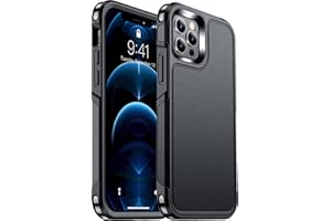 Red2Fire for iPhone 12 Pro Max Case [Military Grade Drop Protection] Non-Slip Heavy Duty Full-Body Shockproof Protection Phone Case for iPhone 12 Pro Max 6.7 inch Black