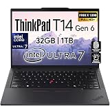 Lenovo ThinkPad T14 Gen 6 Business Laptop 14" FHD+ IPS, Intel Ultra 7 255U, 32GB DDR5 RAM, 1TB SSD, 5MP Webcam, Fingerprint, Backlit, Wi-Fi 6E, 2 Thunderbolt 4, AI PC, W11P