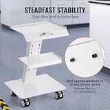 VEVOR 3-Tier Lab Trolley Cart Stainless Steel Rolling Medical Clinic Utility view 3