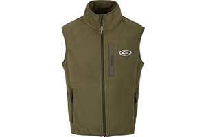 Drake Waterfowl Youths' Unisex Camp Fleece DY1080 Hunting Casual Anti-Pilling Moisture Wicking Zip Front Vest with Pockets