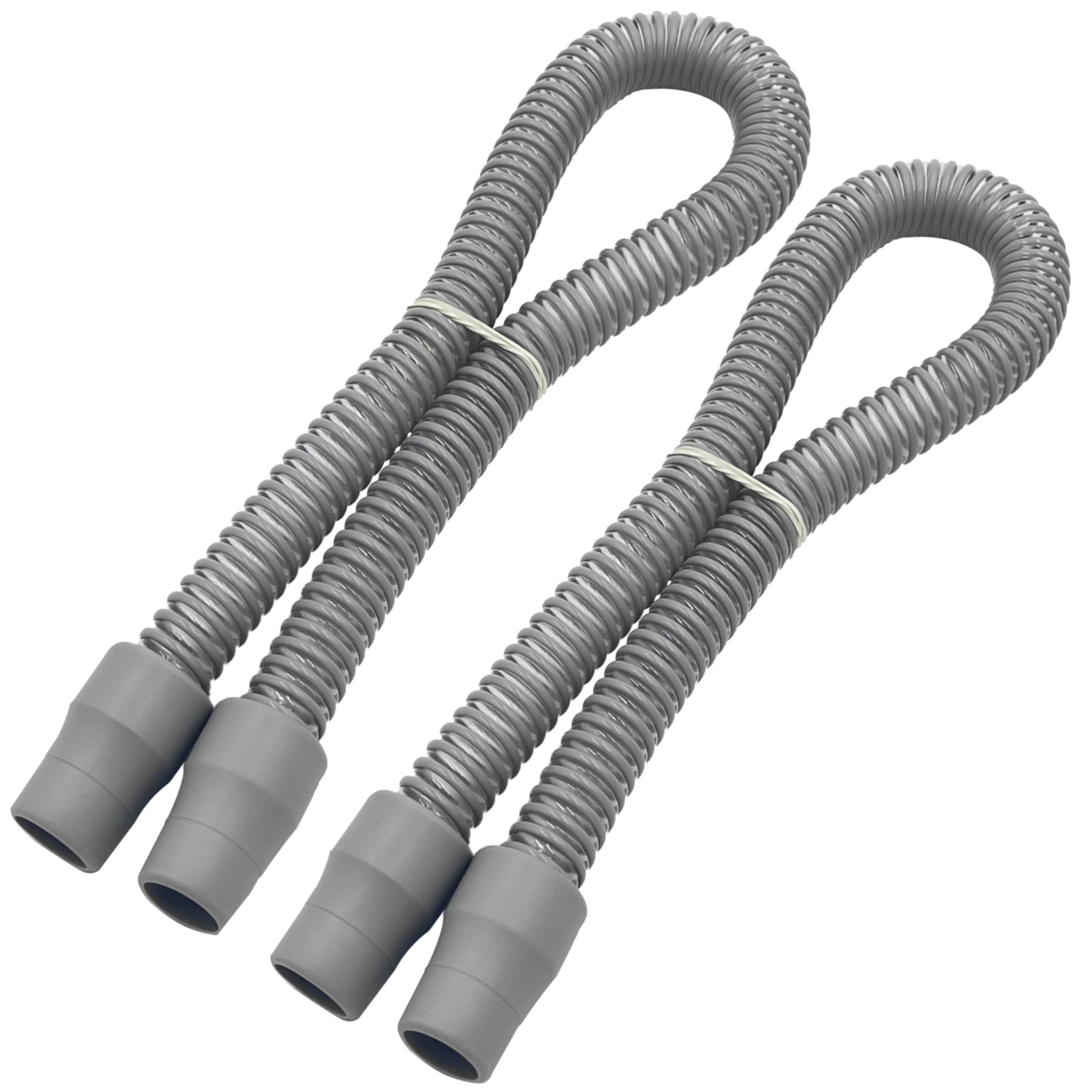 Photo 1 of 2-Pack Cpap Hose 2ft with 22mm Cuffs, Latex-Free Cpap Tubing Compatible with Most Machines, Lightweight Cpap Hose, Gray 19mm Cpap Tube, Easy to Attach Cpap Replacement Supplies