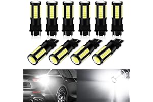 Qoope 3157 LED Bulb White Super Bright 3056 3156 3156A 3057 4057 4157 T25 LED Light Bulbs for Brake Lights, Tail Lights, Back