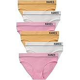 Hanes womens Originals Seamless Stretch Rib Bikini Panties Pack, Assorted Colors, 6-pack