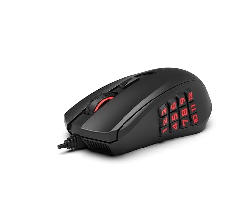 Amazon Basics Pro Gaming Mouse with 12,000 DPI Optical Sensor, 12 ...