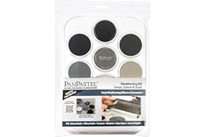 Colorfin PP30702 PanPastel Ultra Soft Artist Pastel Set, 9ml, Weathering, Grays/Grime/Soot, 7-Pack