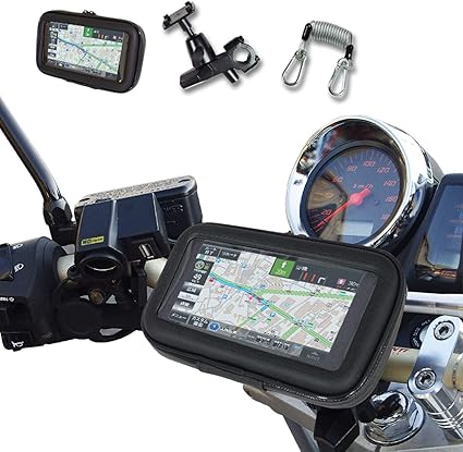 Amazon Co Jp バイク用 ポータブルナビ バイクナビ 防水 5インチ 年 春版 地図搭載 オービス Nシステム Microsd 12v 24v セット Nv A011a Set2 家電 カメラ