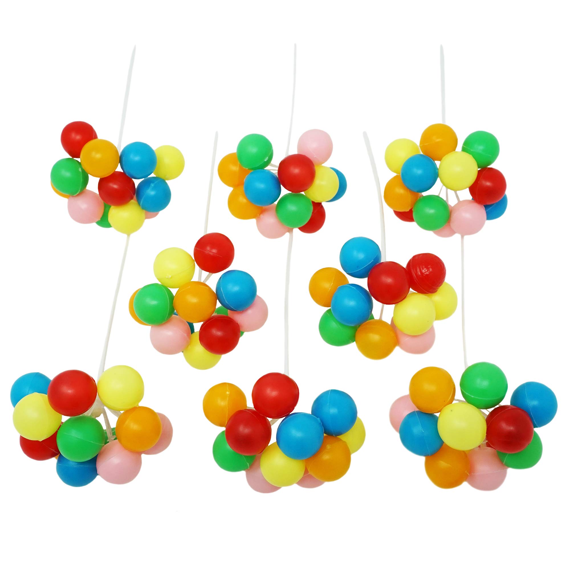 Photo 1 of Rainbow Balloon Cluster Cake & Cupcake Decorative Topper & Pick - 8 Clusters Per Pack, 7 Inch Long