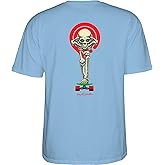 Powell Peralta Tucking Skeleton T-Shirt, Baby Blue, 3XL