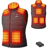 Zylyva Heated Vest for Men with 18400mAh 7.4V USB-C Rechargeable Battery, Lightweight Electric Heating Vests