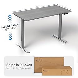 VIVO Electric 55 x 28 in Standing Desk, Memory