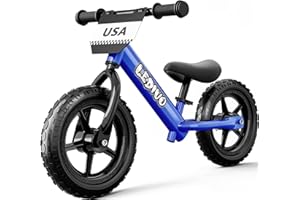 LEDIVO Toddler Balance Bike 2 Year Old, No Pedal 12 Inch Bike for Kids 24 Months to 5 Years Old, Customize Plate (3 Stickers Included), Gift Bikes for Boys Girls 2-5