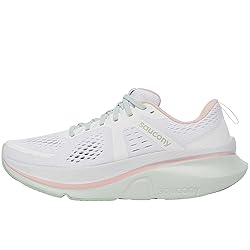 Saucony Women's Guide 18 Sneaker, White/Mist, 10