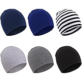 DRESHOW BQUBO 6 Pack Baby Hats for Boys Girls Unisex Baby Hat Soft Knit Cap Nursery Beanie for Newborn Infant Toddler Kid