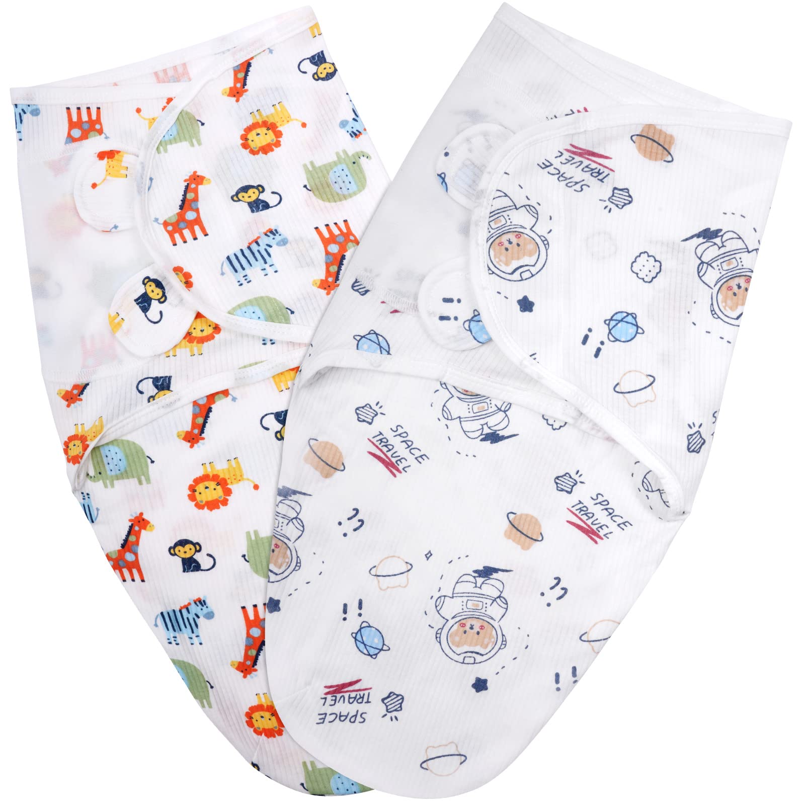 Vicloon Baby Swaddle Wraps, 2 pcs Baby Swaddle Blanket 0-3 Months, 100% Breathable Organic Cotton Fabric, New Born Swaddle Wrap For Boy and Girl