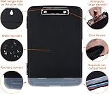ZCZN Plastic Clipboard with Storage A4 Clip Folder Black view 3