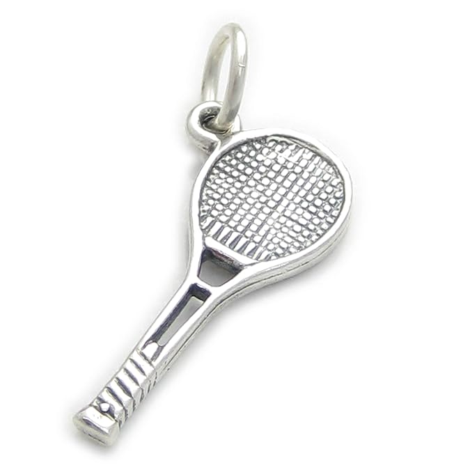 Tennis Racket sterling silver charm .925 x 1 Racquet charms CF298