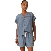 Splendid Women's Woven Short Sleeve Top
