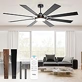 TCL Ceiling Fans with Lights and Remote: 8 Blades, Quiet Reversible DC Motor, Dimmable Super Bright LED, Noiseless Large Mode