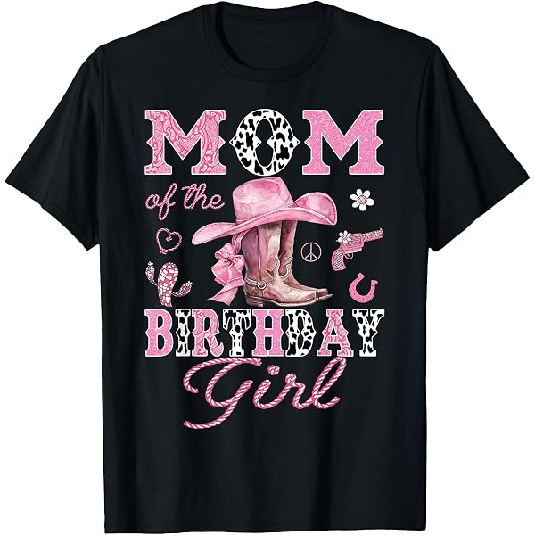 T-shirt Femme Let's Go Girls - Design Cowgirl Rose Et Cheval Style Western - Col En V Et Coupe Classique