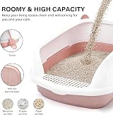 Vivo Technologies Cat Litter Tray Box Open Top 48x40x20cm Pink view 5