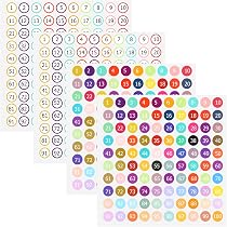 The Office Stickers Arcjunys Number Stickers 1-100, Small Round Self ...