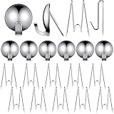 LEIFIDE 20 Pieces Metal Cubicle Hooks Fabric Panel