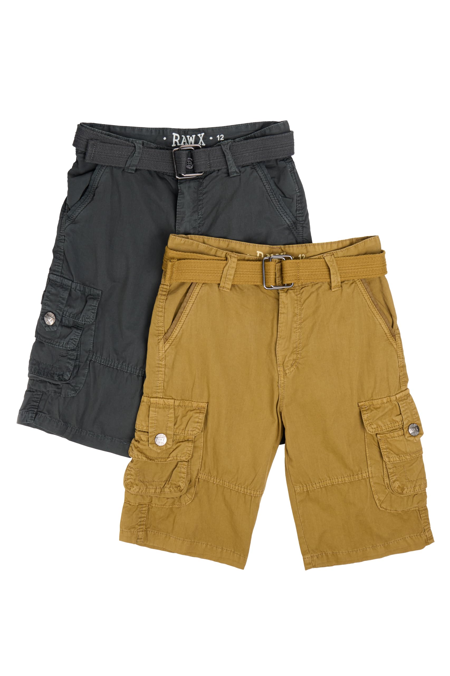 Raw X Boys Cargo Shorts 8-18 | 100% Cotton Belted