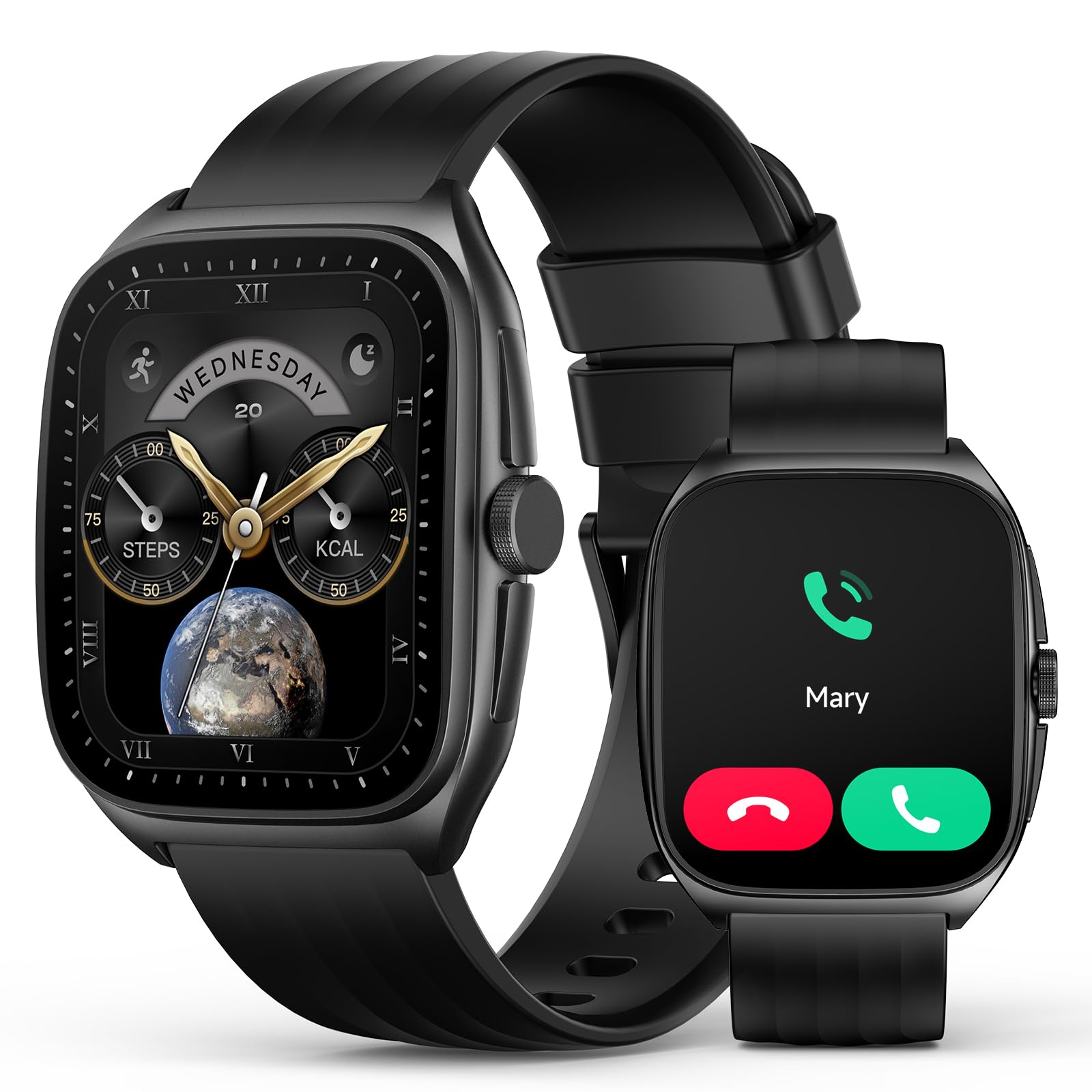 SOUYIE Smart Watch with SOS, 1.85" AMOLED Display