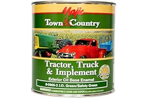 Majic Paints 8-0966-2 Town & Country Tractor, Truck & Implement Oil Base Enamel Paint, 1-Quart, A.G. Safety Green