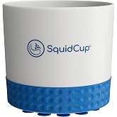 SquidCup Non-Tipping Cup Holder for Boat - Anti-Spill Suction 12-30 oz | Paddle Board Kayak SUP Pontoon RV Marine Drink Holder, BPA-Free ABS, Fits Tumblers Bottles, SquidDisk for Textured Surfaces