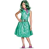 Inside Out Disgust Costume for Kids, Official Disney Pixar Inside out Classic Girls Costume, Child Size (10-12)