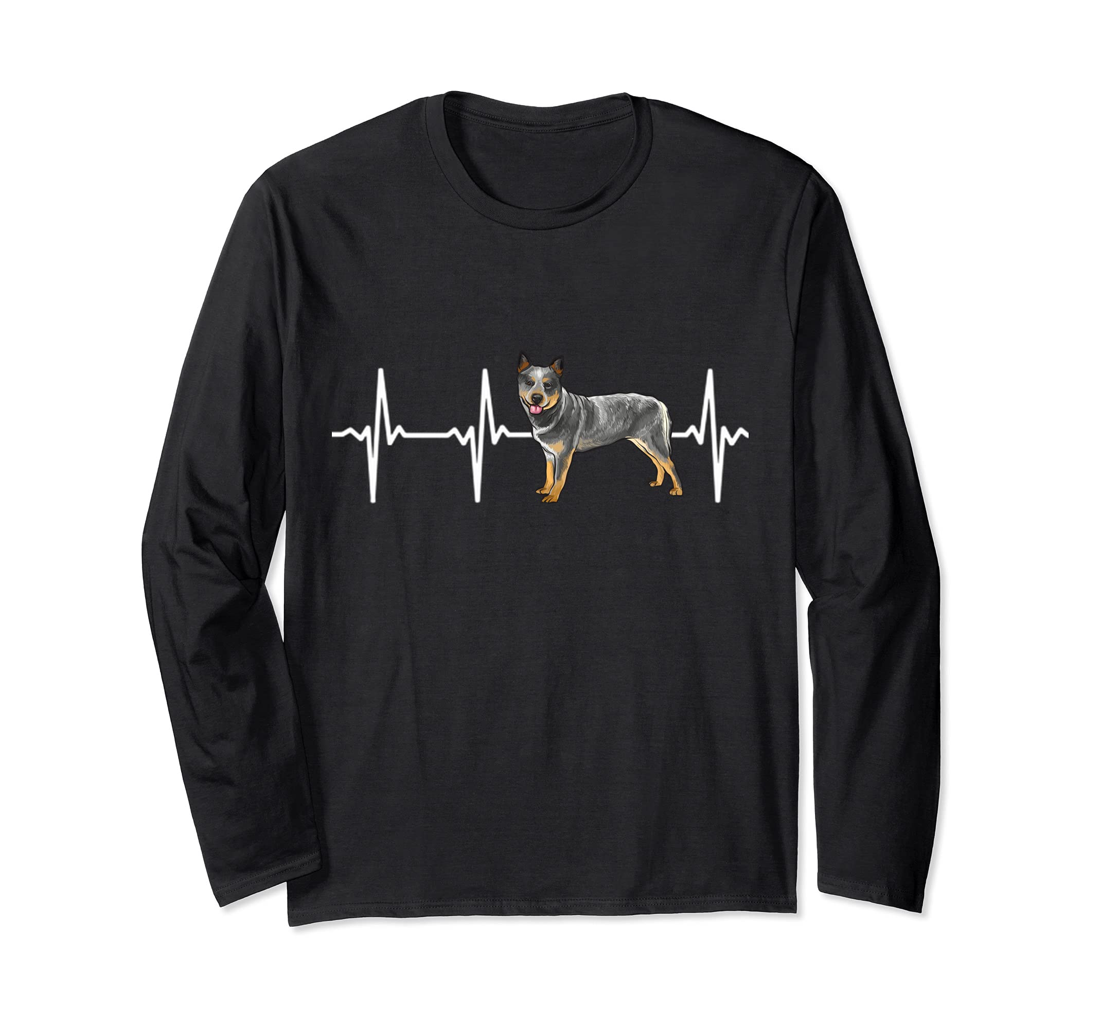Australian Cattle Dog Heartbeat Love My Dog Long Sleeve T-Shirt