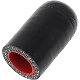 ACROPIX 5/8" 16mm ID 4-ply Polyester Silicone Rubber Hose End Cap for Coolant Turbo Bypass Valve Vacuum 5mm 30mm Black Outside and Red Inside