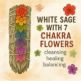VIE Sage Smudge Stick 4" with White Sage & 7 Chakra Flowers - Handcrafted view 6