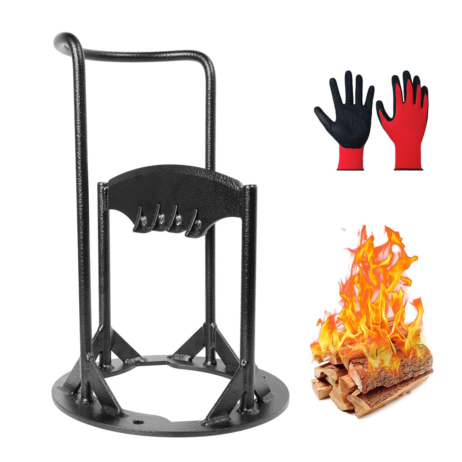 Photo 1 of HANPIU XL Maul Wood Splitter with Gloves, Log Splitters for Firewood Kindling Splitter for Wood Heavy Duty Cast Iron Firewood Splitter for Campfires Fireplace Camping - Portable Manual Log Splitter