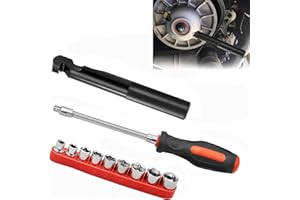BESTONG Belt Changing Tool and Clutch Cover Removal Tool For Polaris RZR S 900/ XP/RZR XP4 1000, with Flexible Driver & Reversible Sockets 5mm-13mm Tool Kit - Black