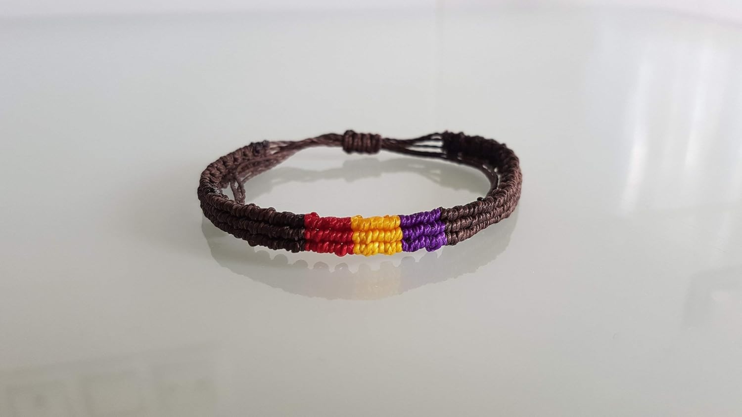 PULSERA de MACRAME Bandera Republicana Central Colores extremos a ...