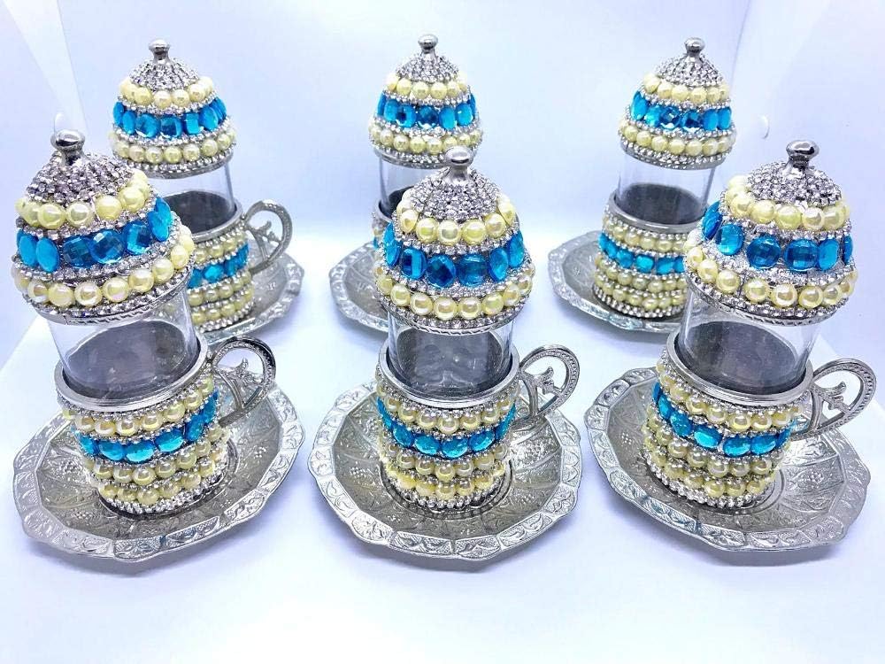 Set of 6 Turkish Ottoman Tea Set
