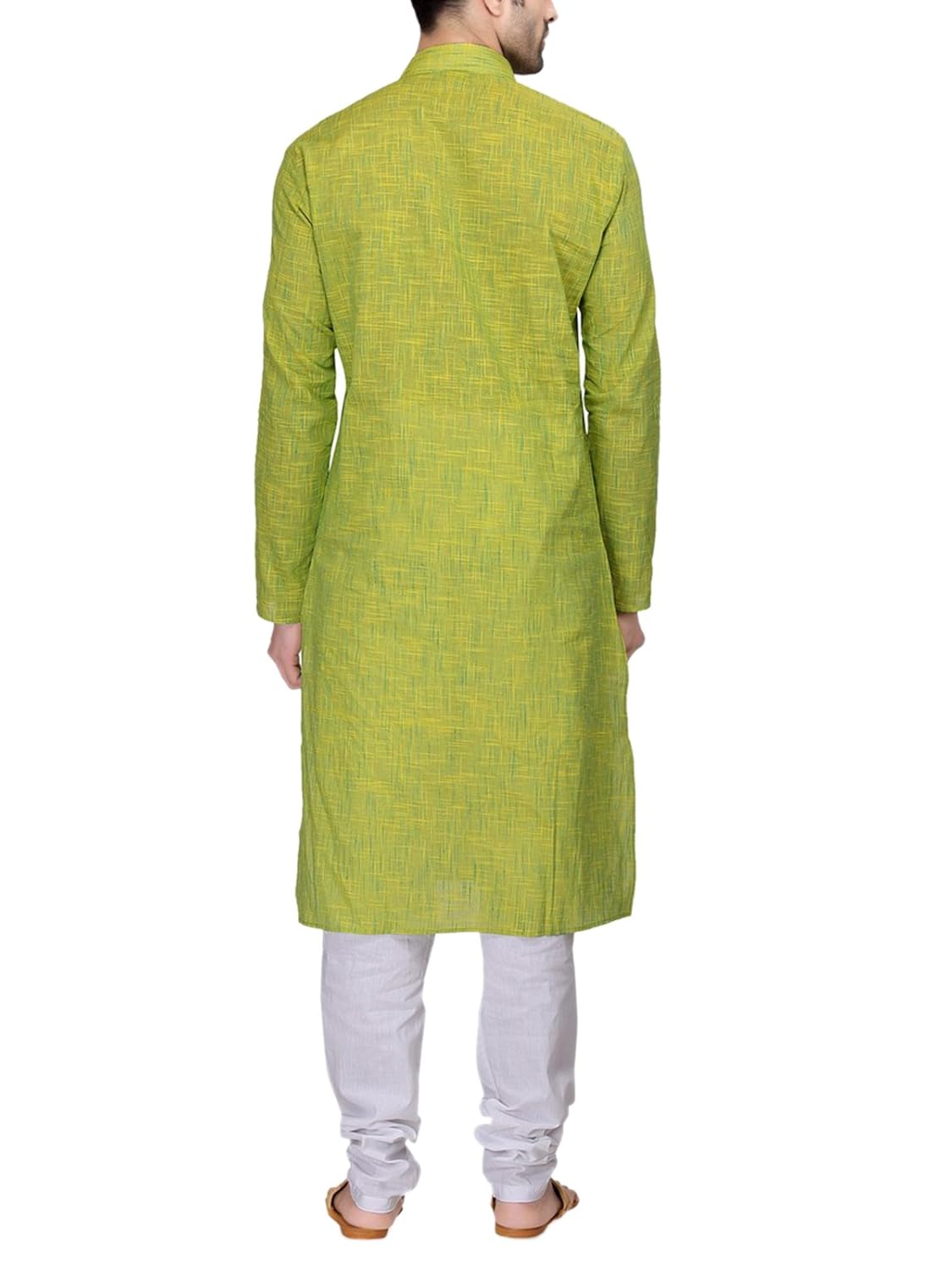 rg designers men's full sleeve kurta pyjama set avhandloomloops-green