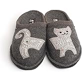 HAFLINGER AR Lizzy Wool Slipper Unisex cat Motif