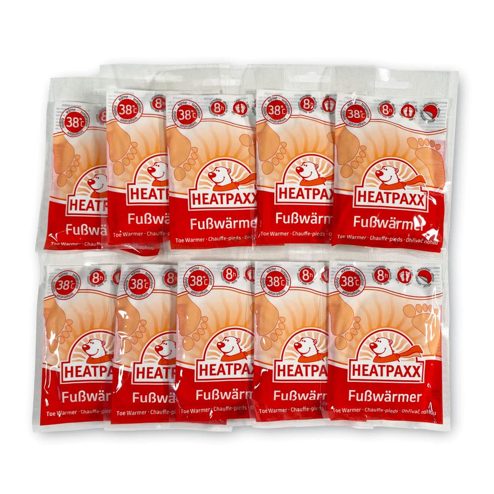 HeatPaxx Toe Warmers - Ultra thin toe warmers to keep your toes warm on the go - no more cold feet - 10 x 2 or 20 x 2 heat pads in a value pack. (10)