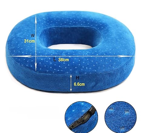 Memory Foam Donut Chair Seat Cushion Comfort Pillow For